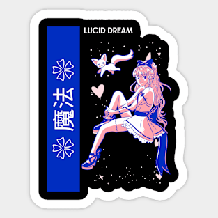 Dreamy Anime Girl Sticker